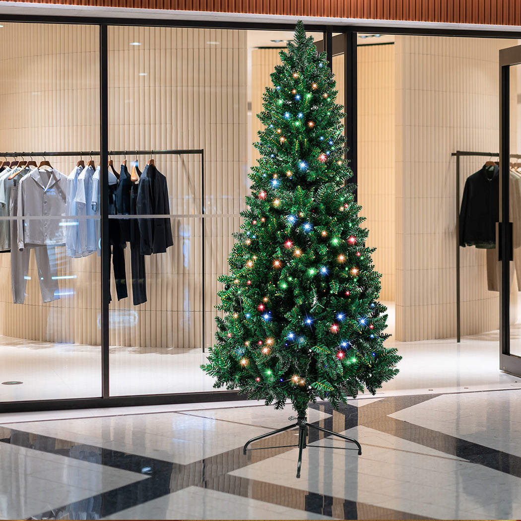 SANTACO Prelit Slim Pencil Christmas Tree 2.4M-1942353634595573766