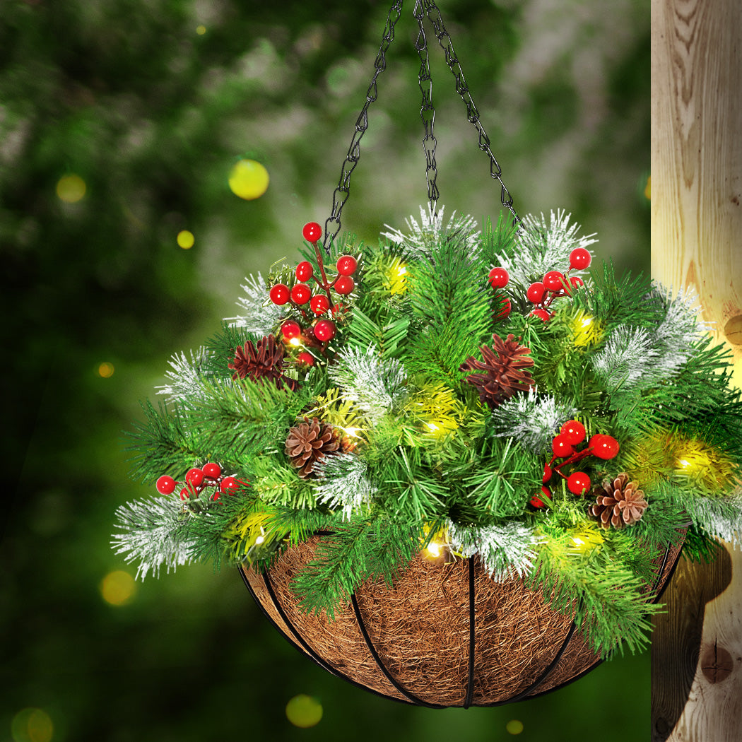 Santaco Christmas Hanging Basket Ornaments 30CM-1942353776937668614