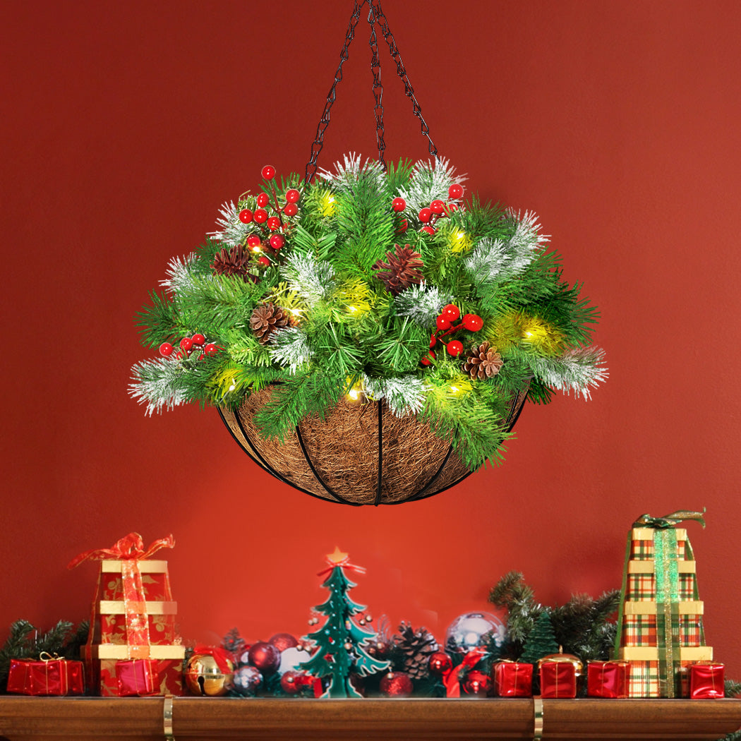 Santaco Christmas Hanging Basket Ornaments 30CM-1942353776937668615