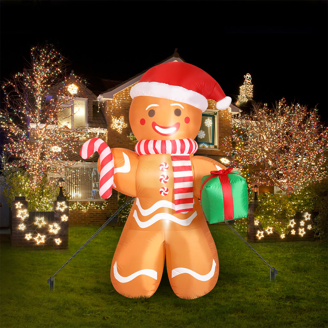 Santaco Christmas Inflatable Outdoor Gingerbread Man 2.5M-1942353655051194375