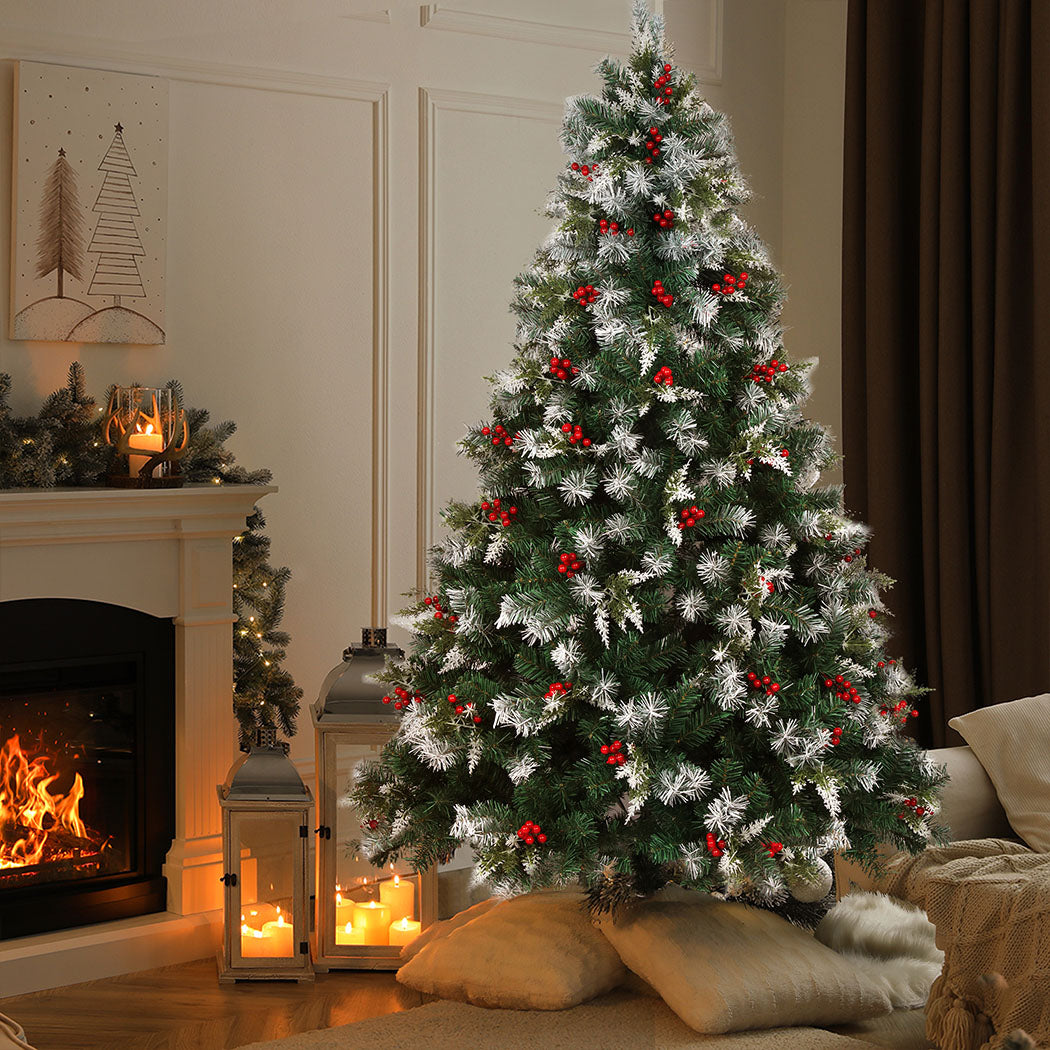 SANTACO Christmas Tree Snow Flocked 2.1M-1942353635656732679