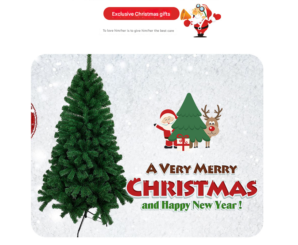 3-piece Lush Artificial Christmas Tree - Premium Green PVC Holiday Pine with Stand( 60 -50T)