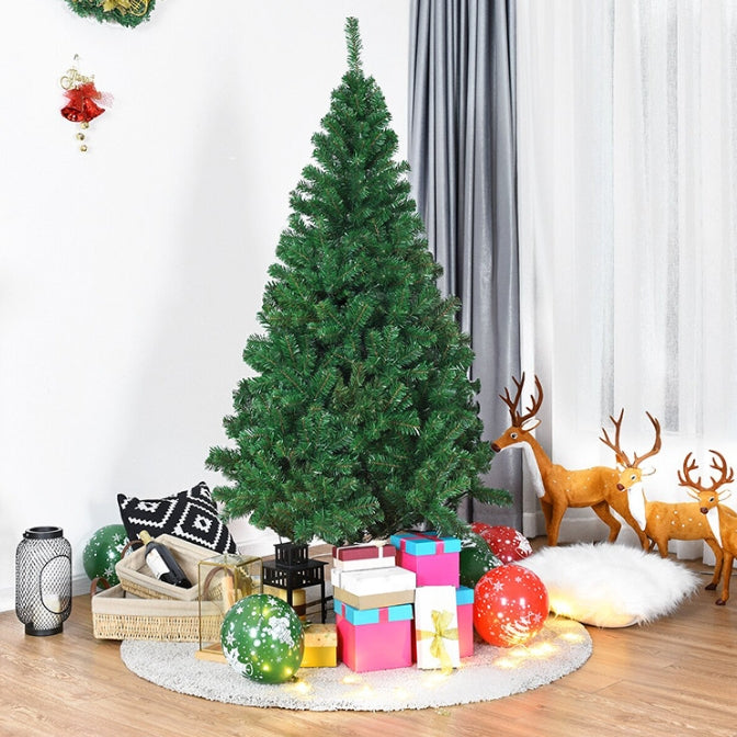 3-piece Lush Artificial Christmas Tree - Premium Green PVC Holiday Pine with Stand( 60 -50T)