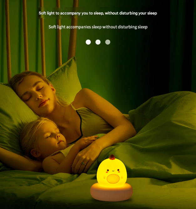 Red and White Snowman Cute Animal LED Night Light - Rechargeable Silicone Nursery Lamp with Tap Control, Dimmable Bedside Light for Kids