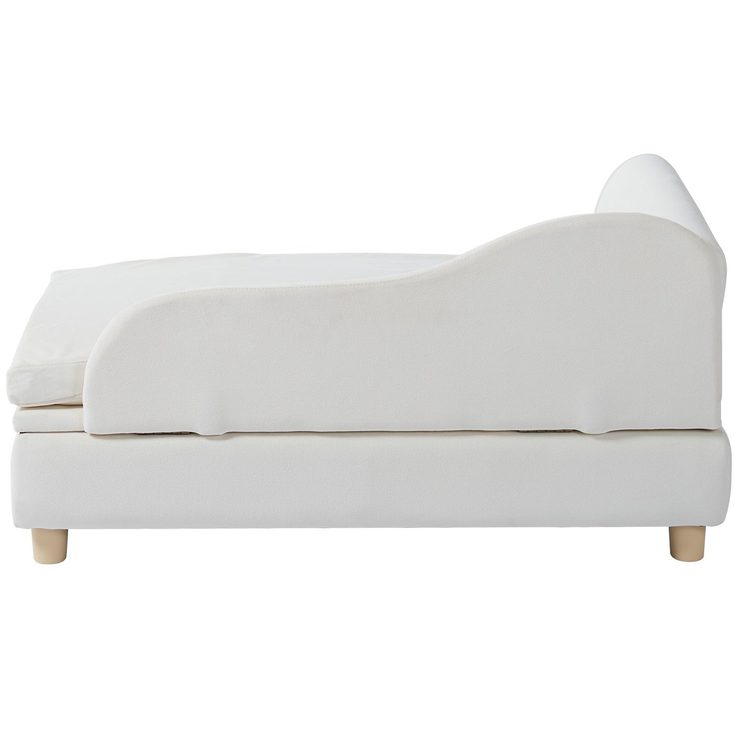 VEVOR Pet Sofa, Dog Couch for Large-Sized Dogs and Cats, 36x23x16 inch Soft Velvety Dog Sofa Bed, 50 kg Loading Cat Sofa, White