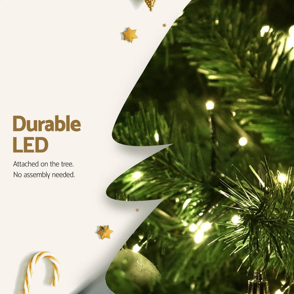 8ft Pre-lit Christmas Tree 2.4m Xmas Tree Decorations - 1488 LEDs by Jingle Jollys