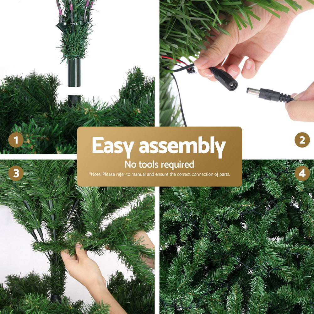 8ft Pre-lit Christmas Tree 2.4m Xmas Tree Decorations - 1488 LEDs by Jingle Jollys