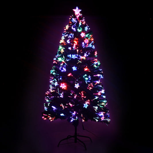 1.5m Multi Colour Christmas Tree - Optic Fibre LED Xmas tree by Jingle Jollys