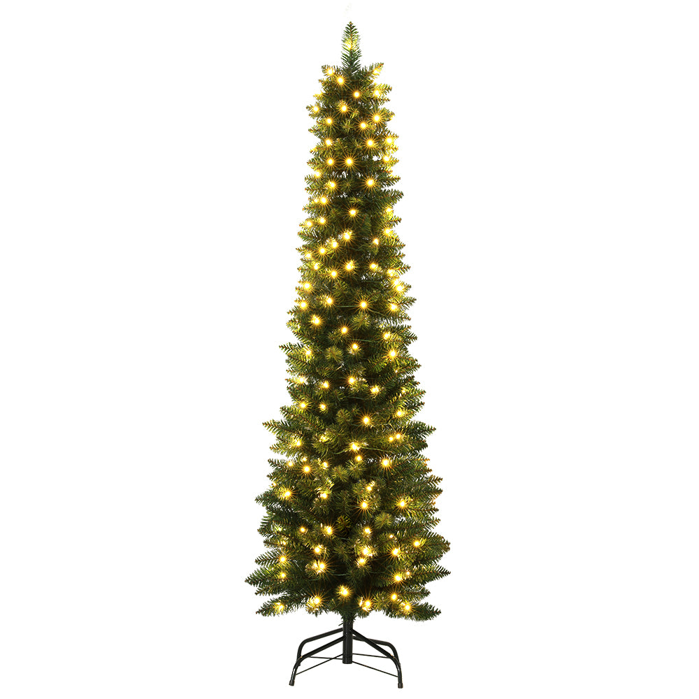 Glory Christmas Tree 1.8m Pre-Lit 200 LED Lights Xmas Tree Decorations by Jingle Jollys