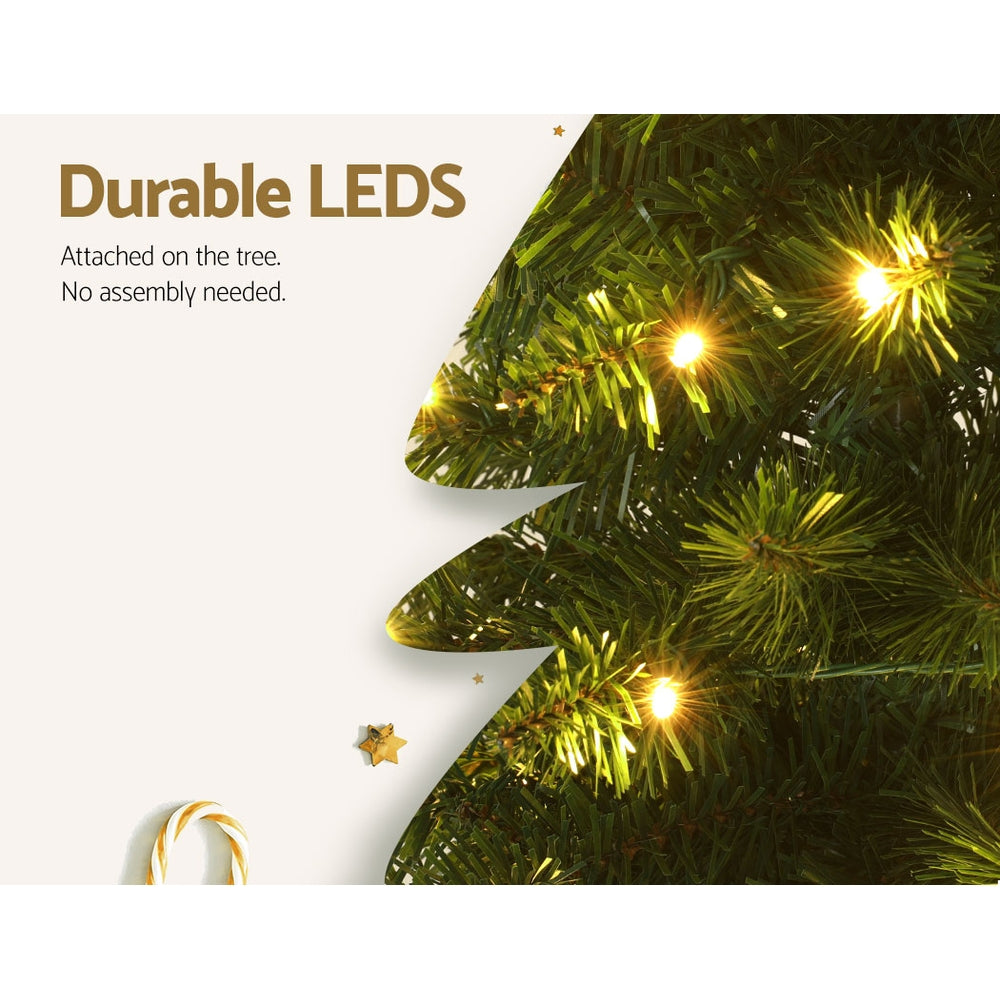 Glory Christmas Tree 1.8m Pre-Lit 200 LED Lights Xmas Tree Decorations by Jingle Jollys