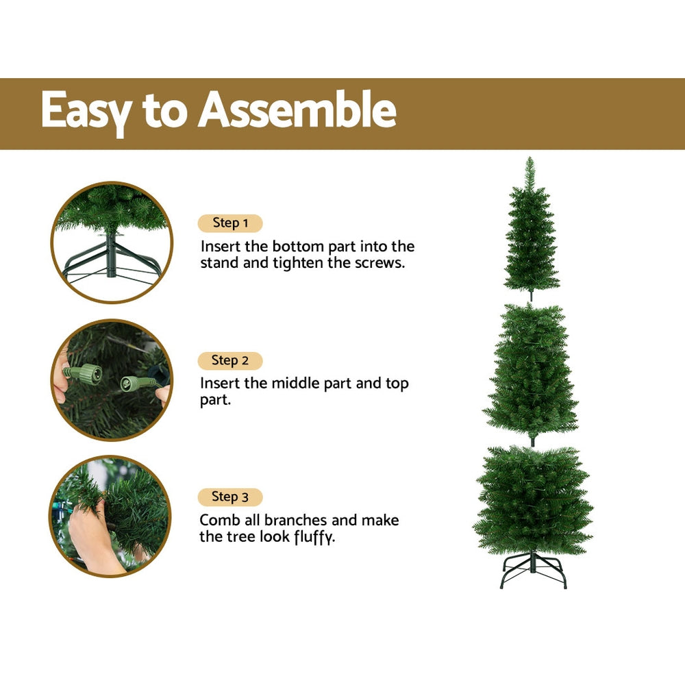 Glory Christmas Tree 1.8m Pre-Lit 200 LED Lights Xmas Tree Decorations by Jingle Jollys