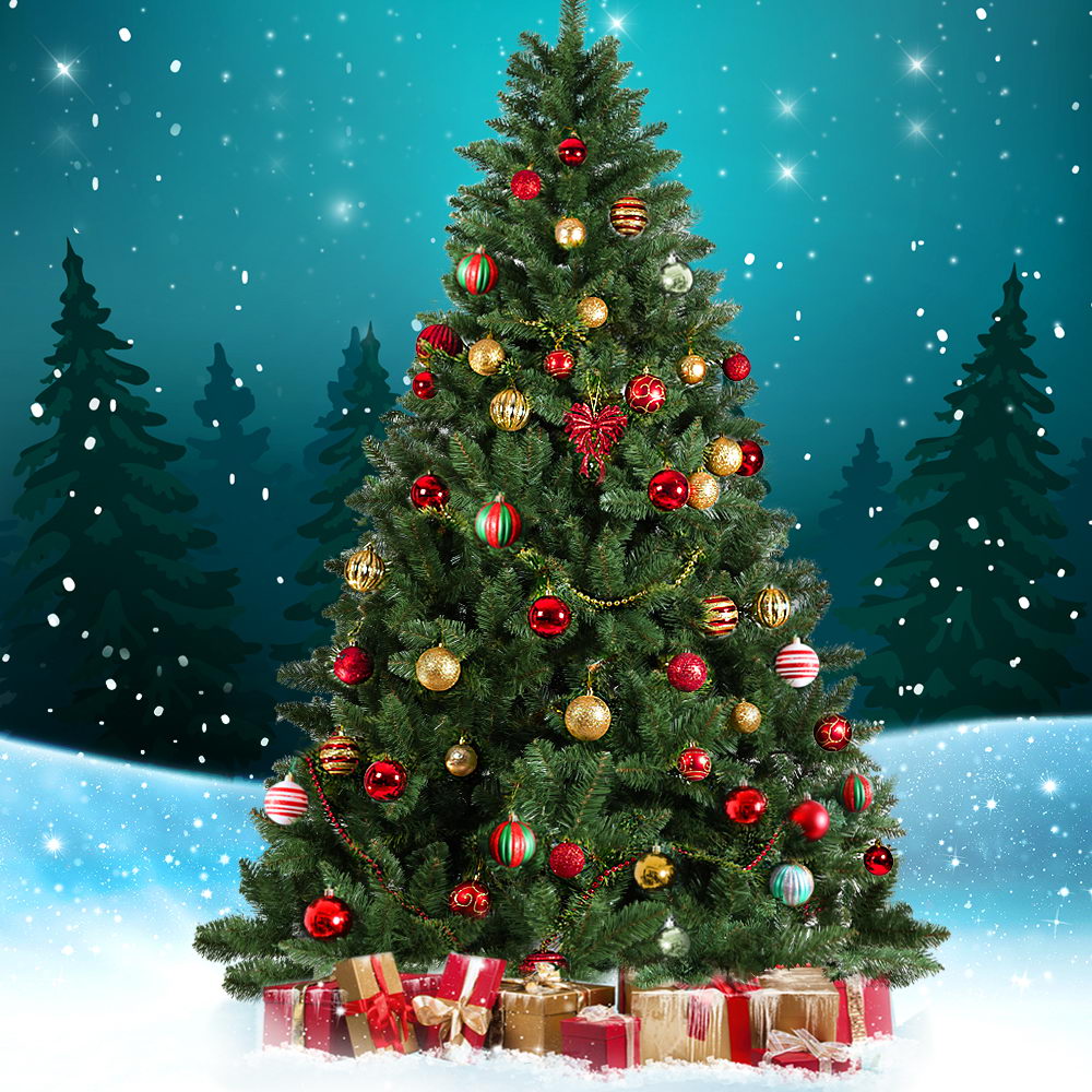 Green Christmas Tree 2.1m - Xmas Tree Decorations 905 Tips by Jingle Jollys