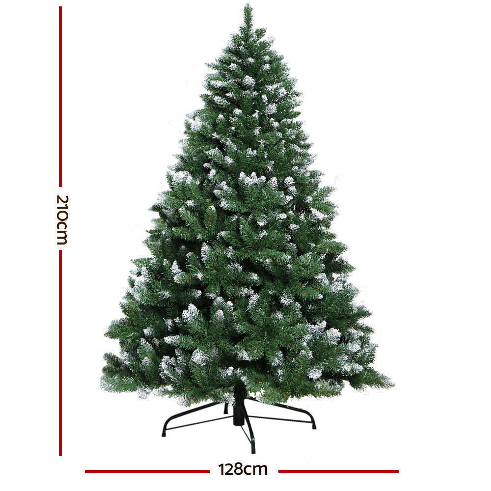 Snowy Christmas Tree 2.1m Xmas Tree Decoration 905 Tips by Jingle Jollys