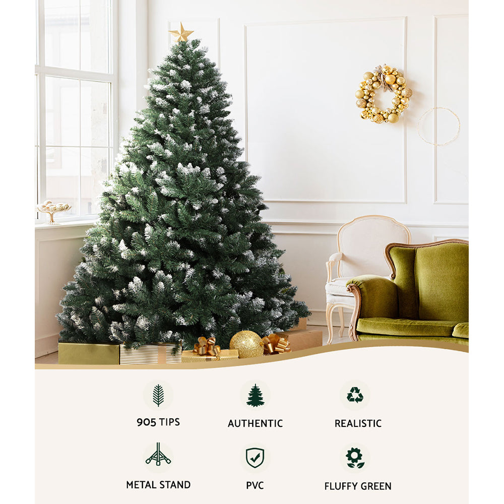 Snowy Christmas Tree 2.1m Xmas Tree Decoration 905 Tips by Jingle Jollys