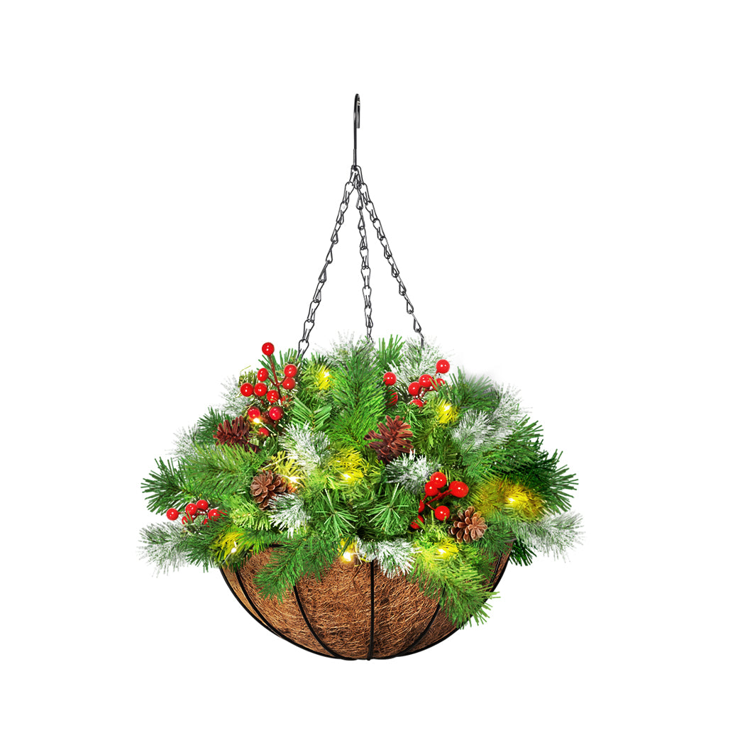 Santaco Christmas Hanging Basket Ornaments 30CM-1942353776937668608