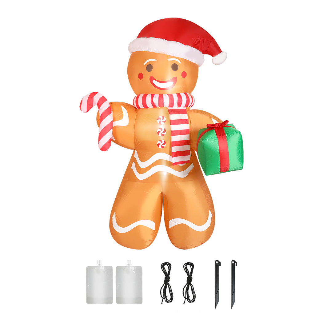 Santaco Christmas Inflatable Outdoor Gingerbread Man 2.5M-1942353655051194368