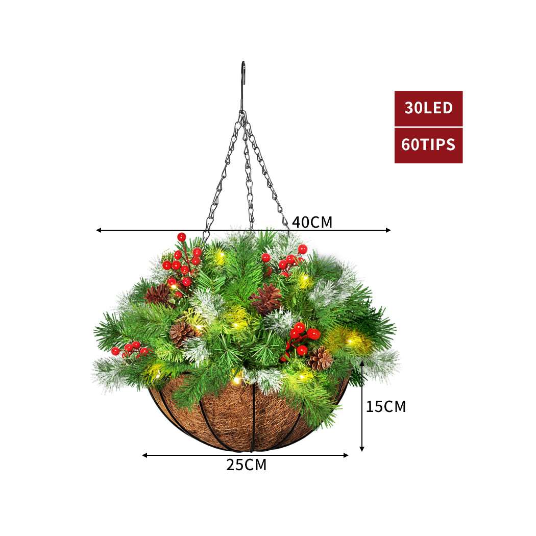 Santaco Christmas Hanging Basket Ornaments 25CM-1942353776757313538