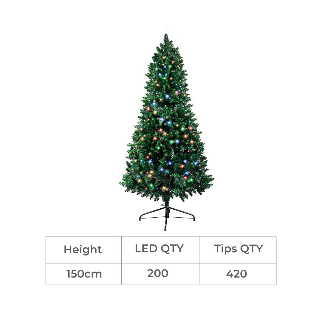 SANTACO Prelit Slim Pencil Christmas Tree 1.5M-1942353634050314242
