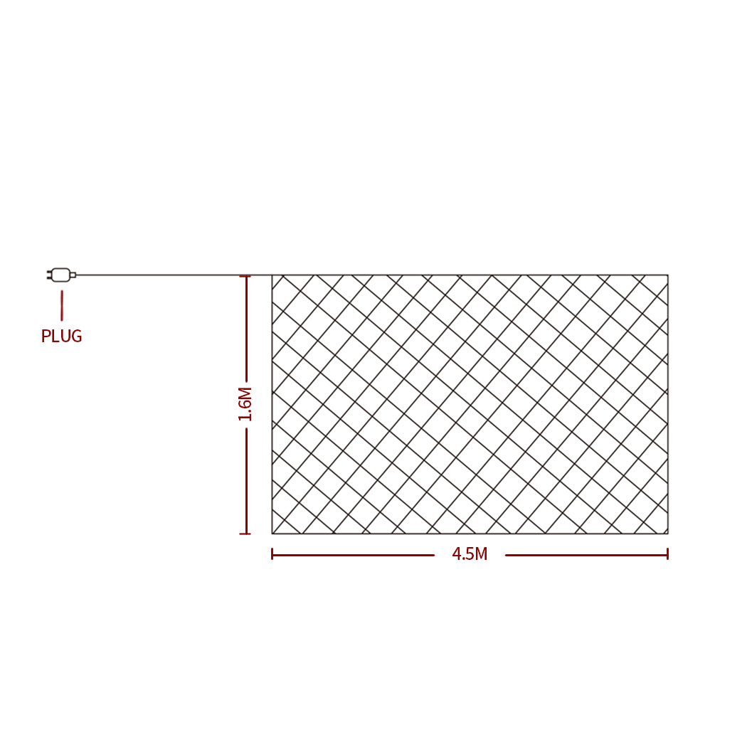 EMITTO 300LED Christmas Net Lights Mesh-1942353050689736706