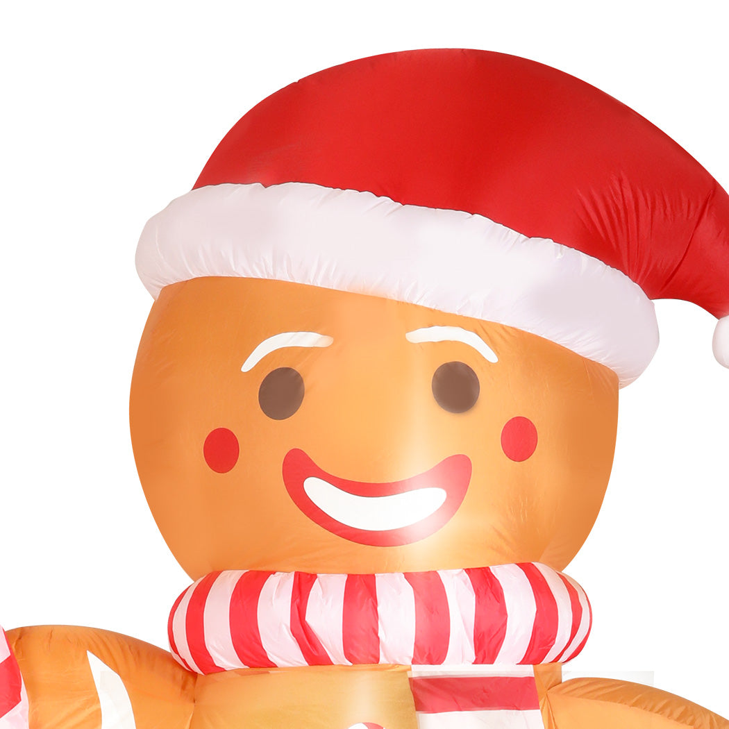 Santaco Christmas Inflatable Outdoor Gingerbread Man 2.5M-1942353655051194371