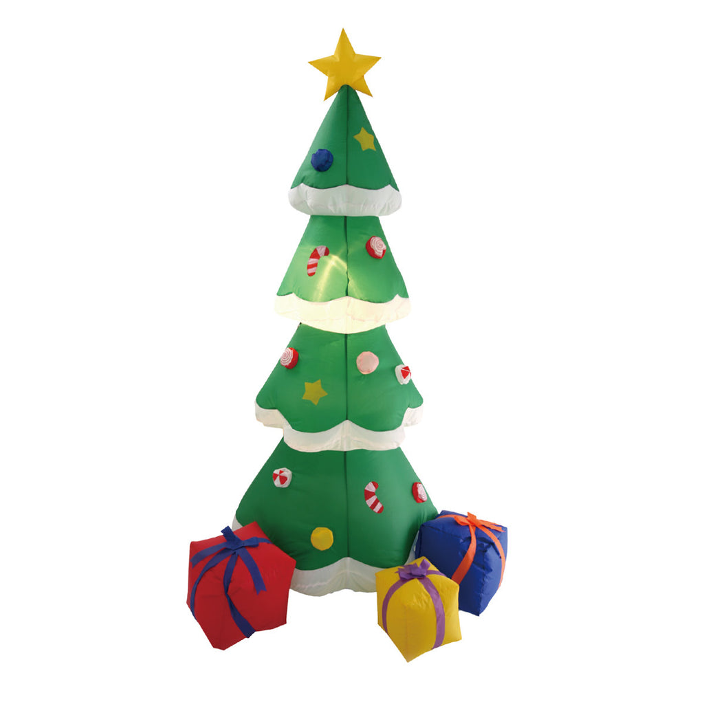 Christmas By Sas 1.8m Self Inflatable LED Tree With Presents - Christmas Outlet Online