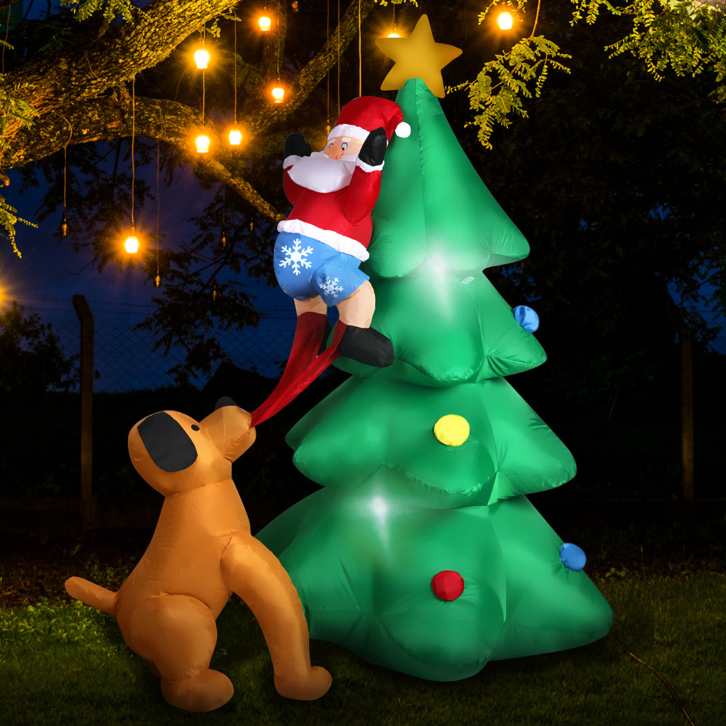 Inflatable Christmas Santa Snowman with LED Light Xmas Decoration Outdoor Type 1 - Christmas Outlet Online