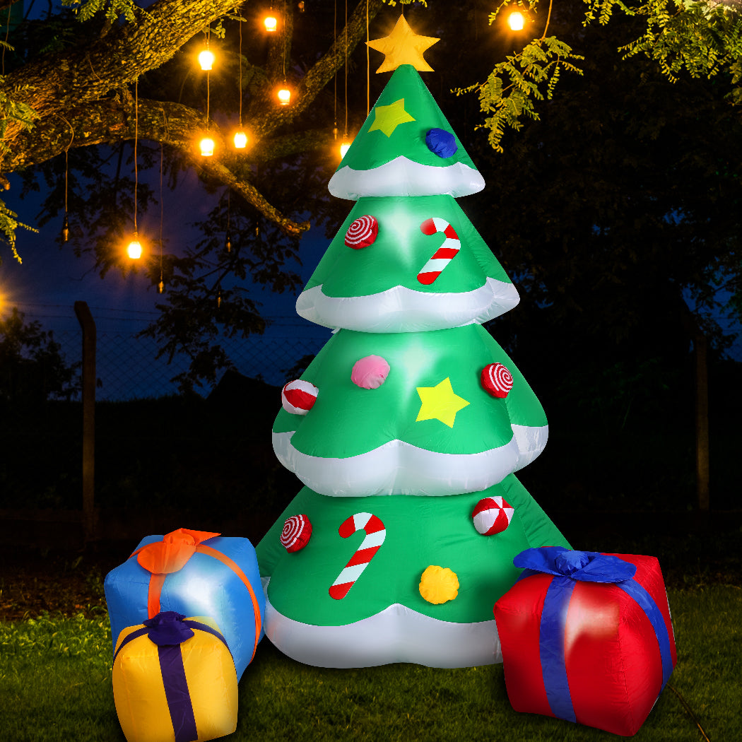 Inflatable Christmas Santa Snowman with LED Light Xmas Decoration Outdoor Type 3 - Christmas Outlet Online