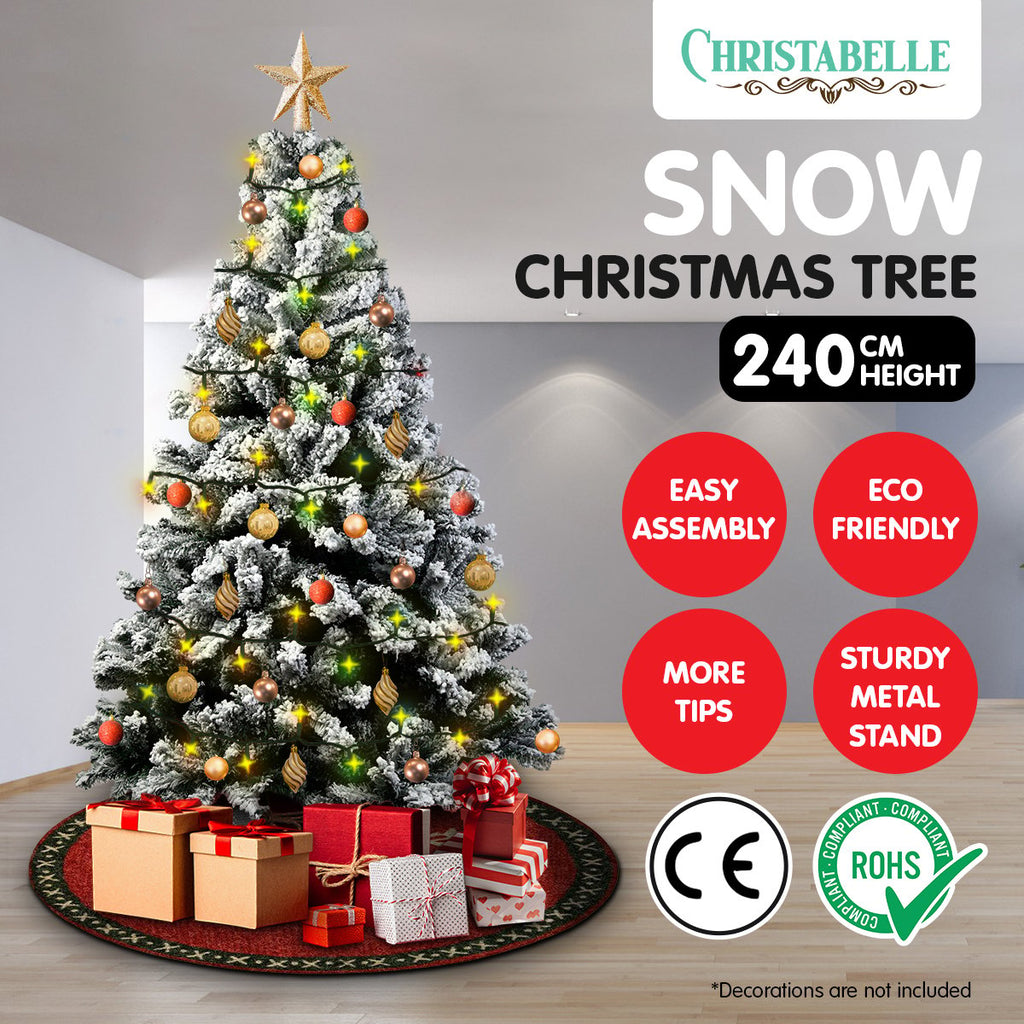 Christabelle Snow-Tipped Artificial Christmas Tree 2.4m 1500 Tips - Christmas Outlet Online