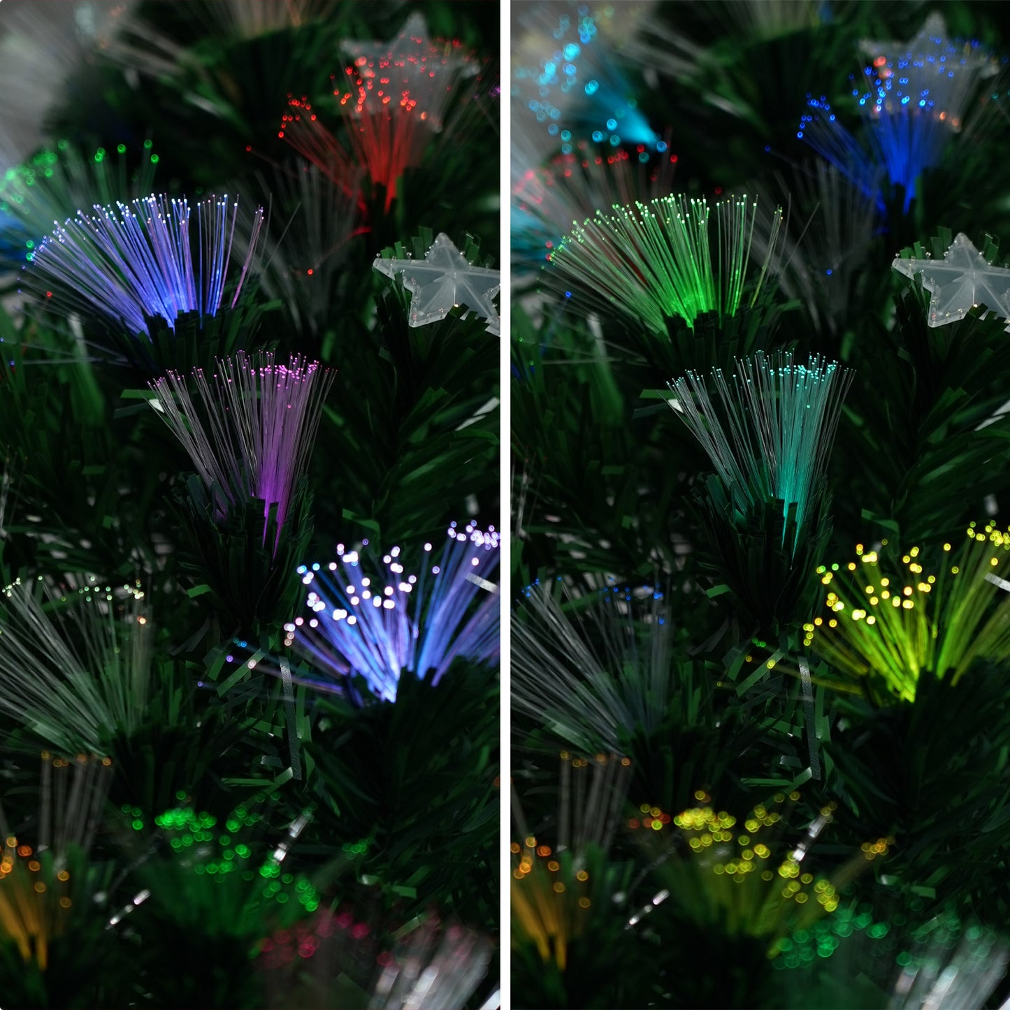Christabelle 1.5m Enchanted Pre Lit Fibre Optic Christmas Tree Stars Xmas Decor - Christmas Outlet Online
