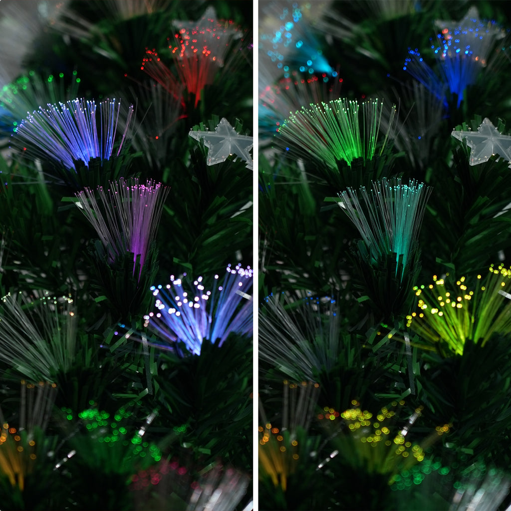 Christabelle 2.1m Enchanted Pre Lit Fibre Optic Christmas Tree Xmas Decor - Christmas Outlet Online