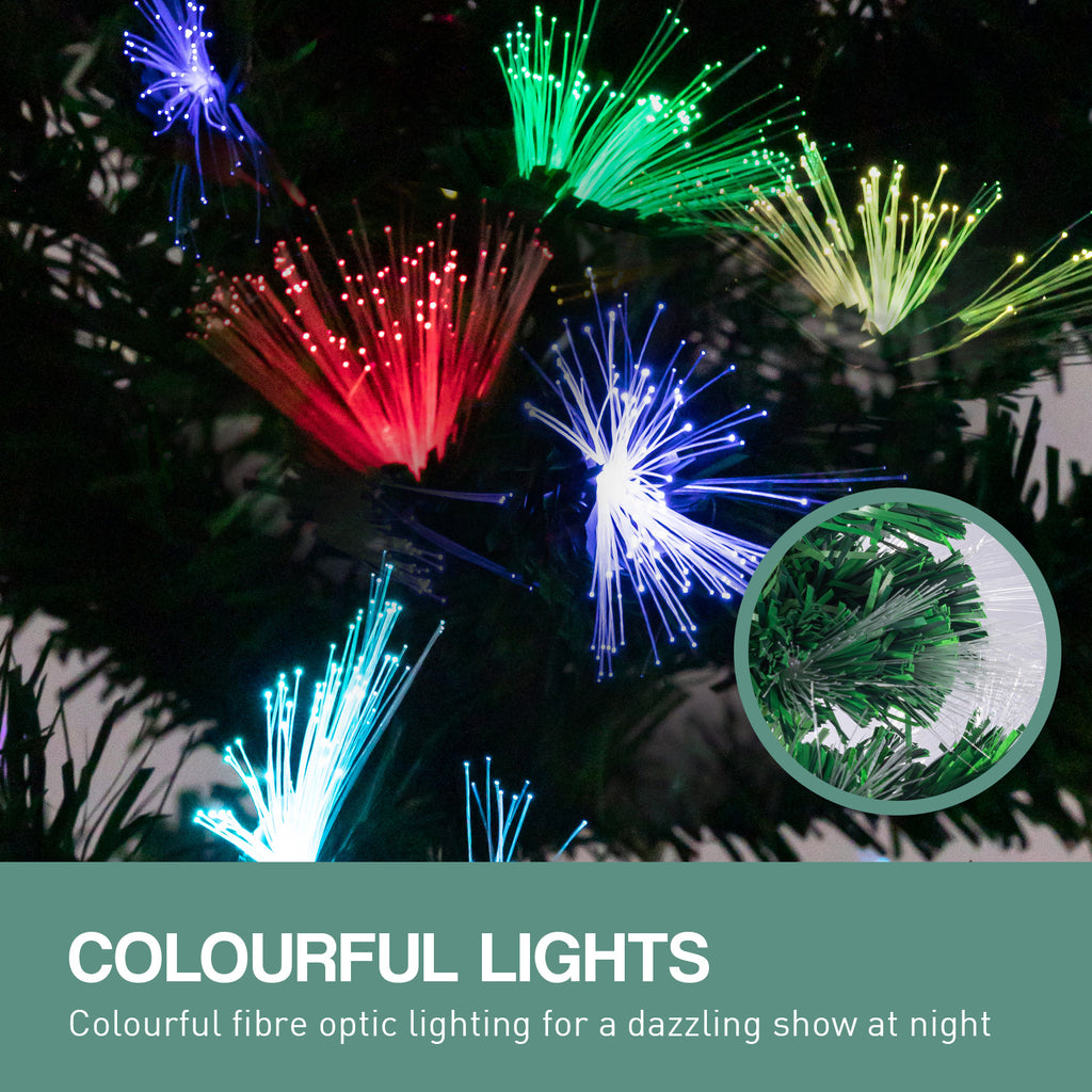 Christabelle 2.1m Enchanted Pre Lit Fibre Optic Christmas Tree Xmas Decor - Christmas Outlet Online