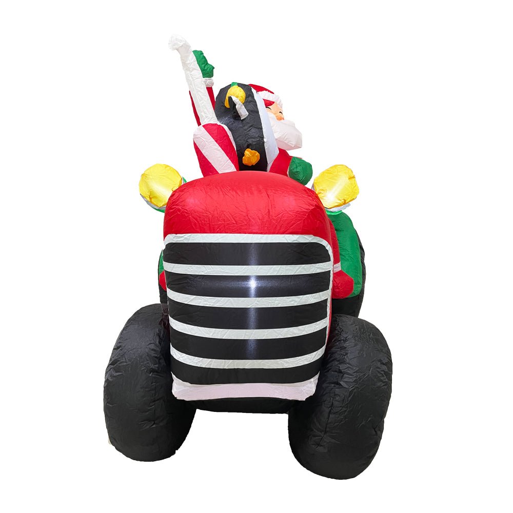 Radiant Christmas Lights Tractor Penguin Gift Xmas Inflatable Santa 1.8m Height - Christmas Outlet Online