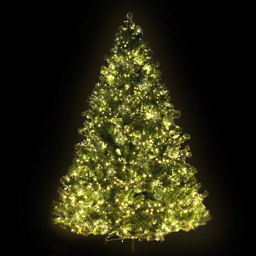 Jingle Jollys Christmas Tree 2.4M Xmas Tree 3190 LED Lights 8 Modes Warm White
