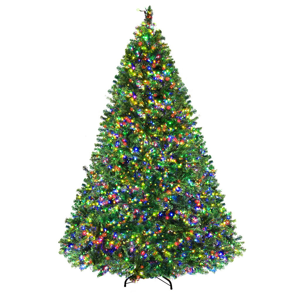 Jingle Jollys Christmas Tree 2.4M Xmas Tree with 3190 LED Lights Multi Colour - Christmas Outlet Online