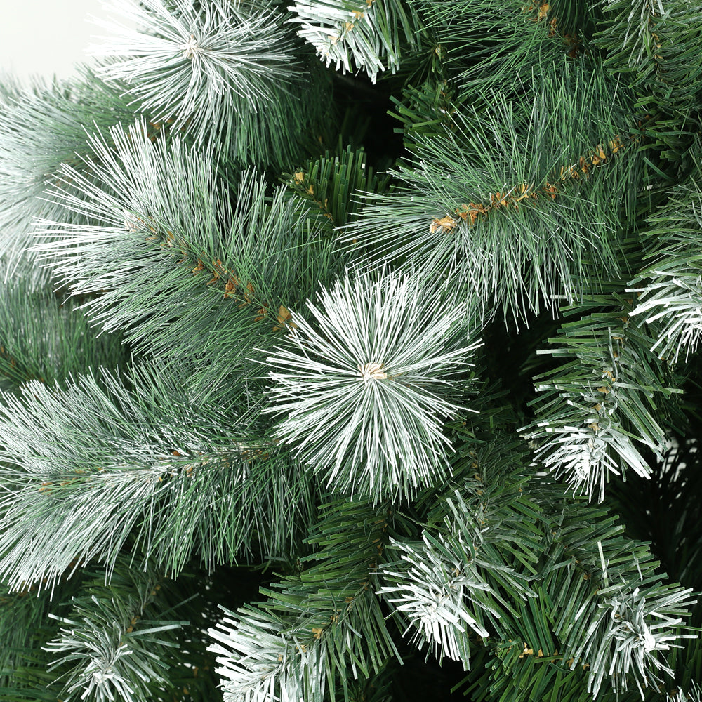 Jingle Jollys 2.7M Christmas Tree with Pine Needle Snowy Xmas Tree 1765 Tips - Christmas Outlet Online