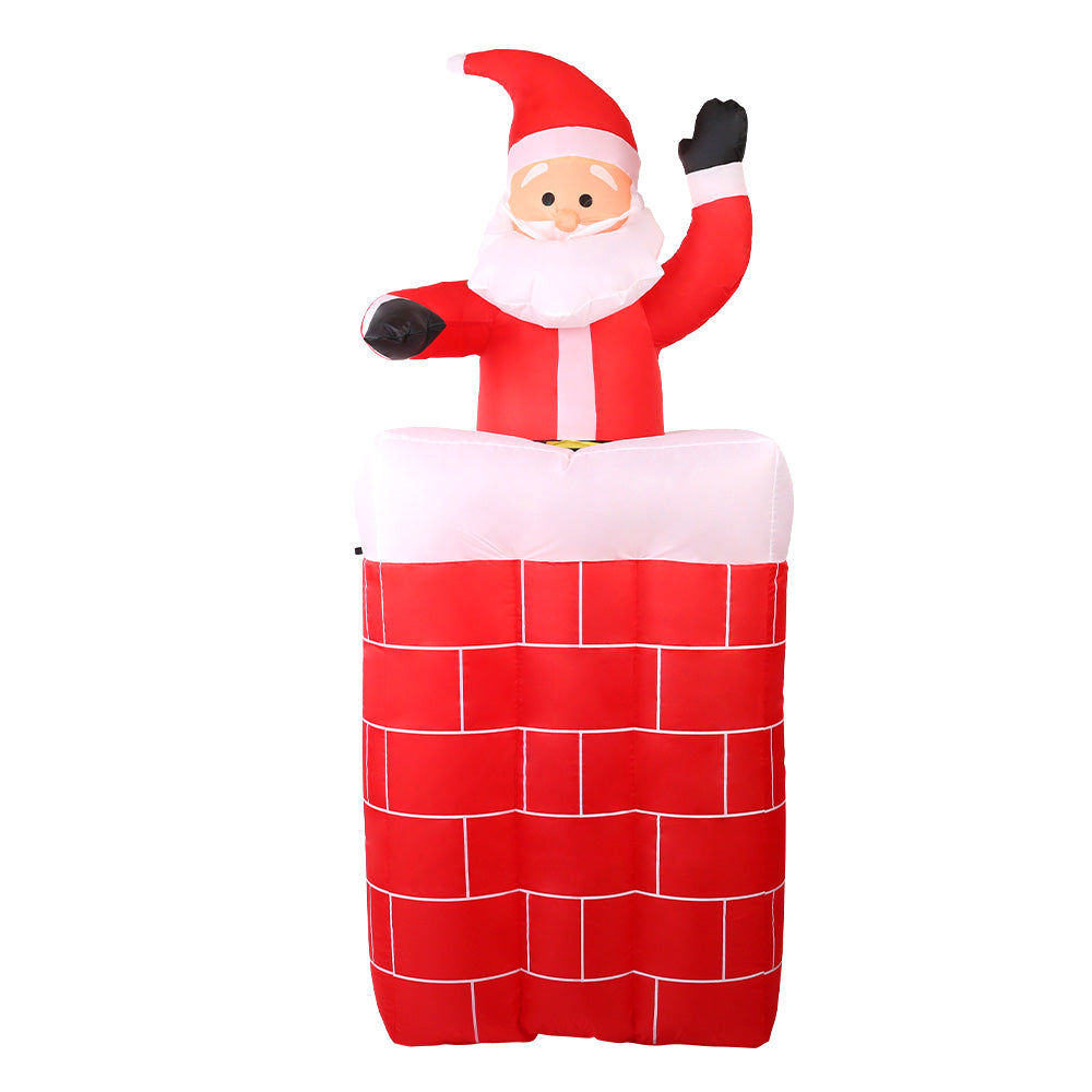 Jingle Jollys Christmas Inflatable Pop Up Santa 1.8M OutdoorDecorations Lights - Christmas Outlet Online