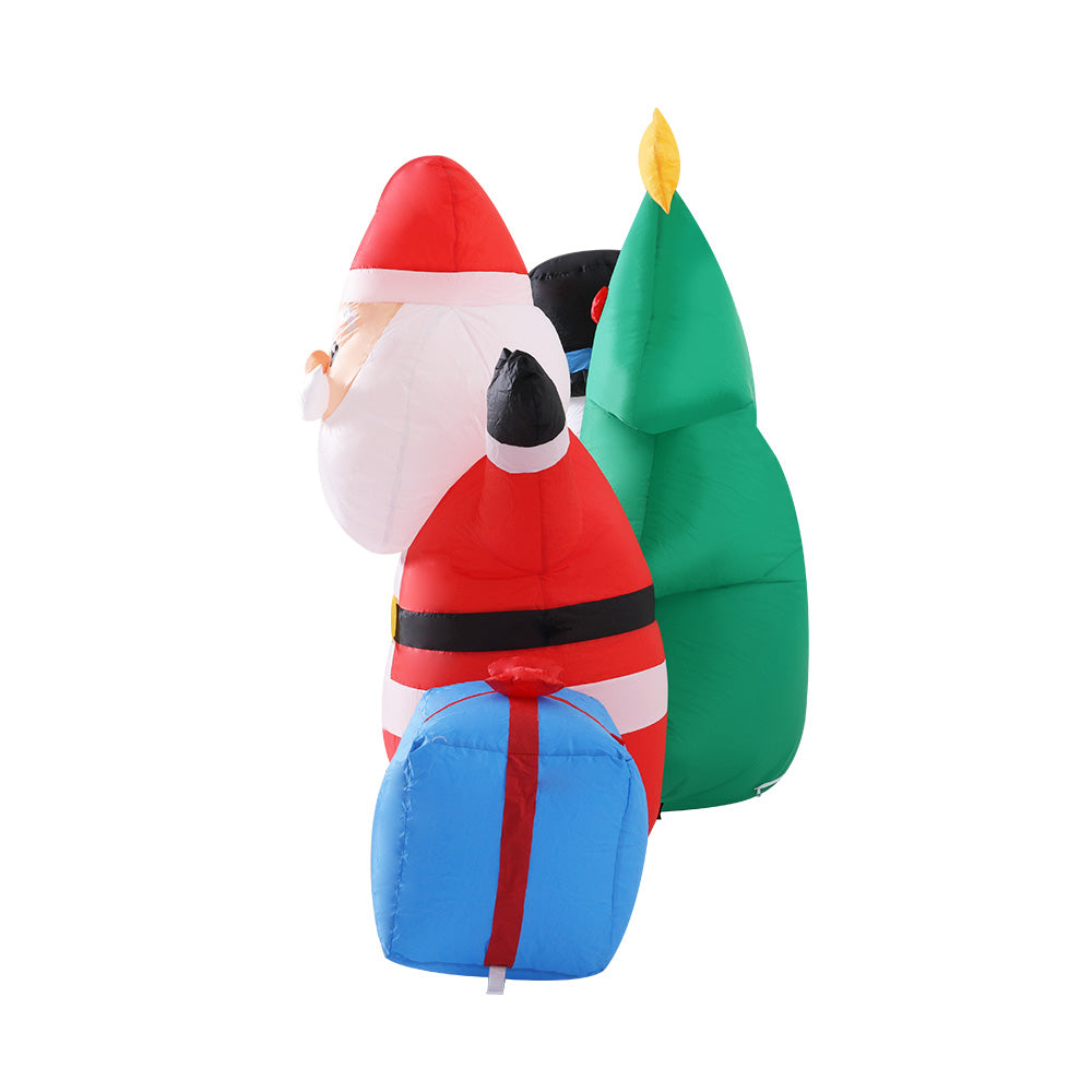 Jingle Jollys Christmas Inflatable Tree Snowman Lights 2.7M Outdoor Decorations - Christmas Outlet Online