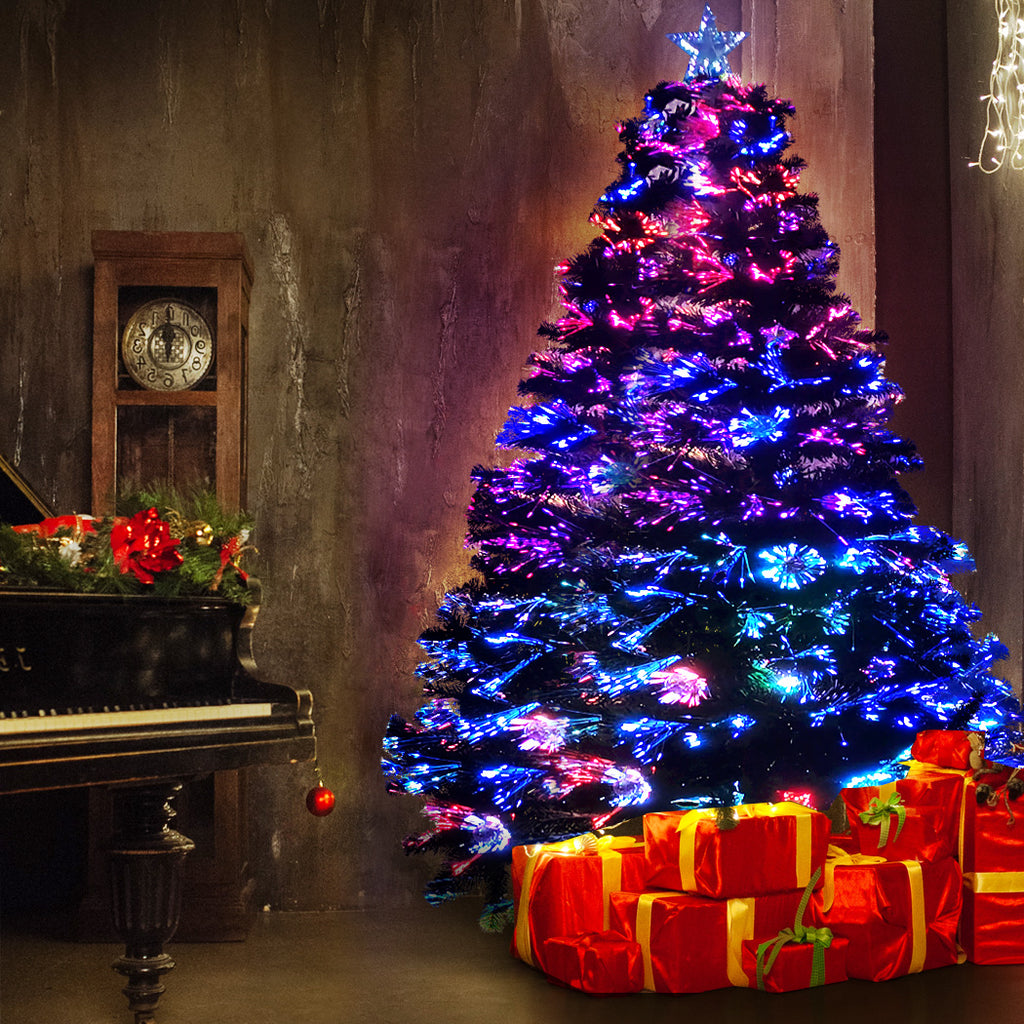 SANTACO Christmas Tree 1.5M 5Ft Xmas Decorations Fibre Optic Multicolour Lights - Christmas Outlet Online