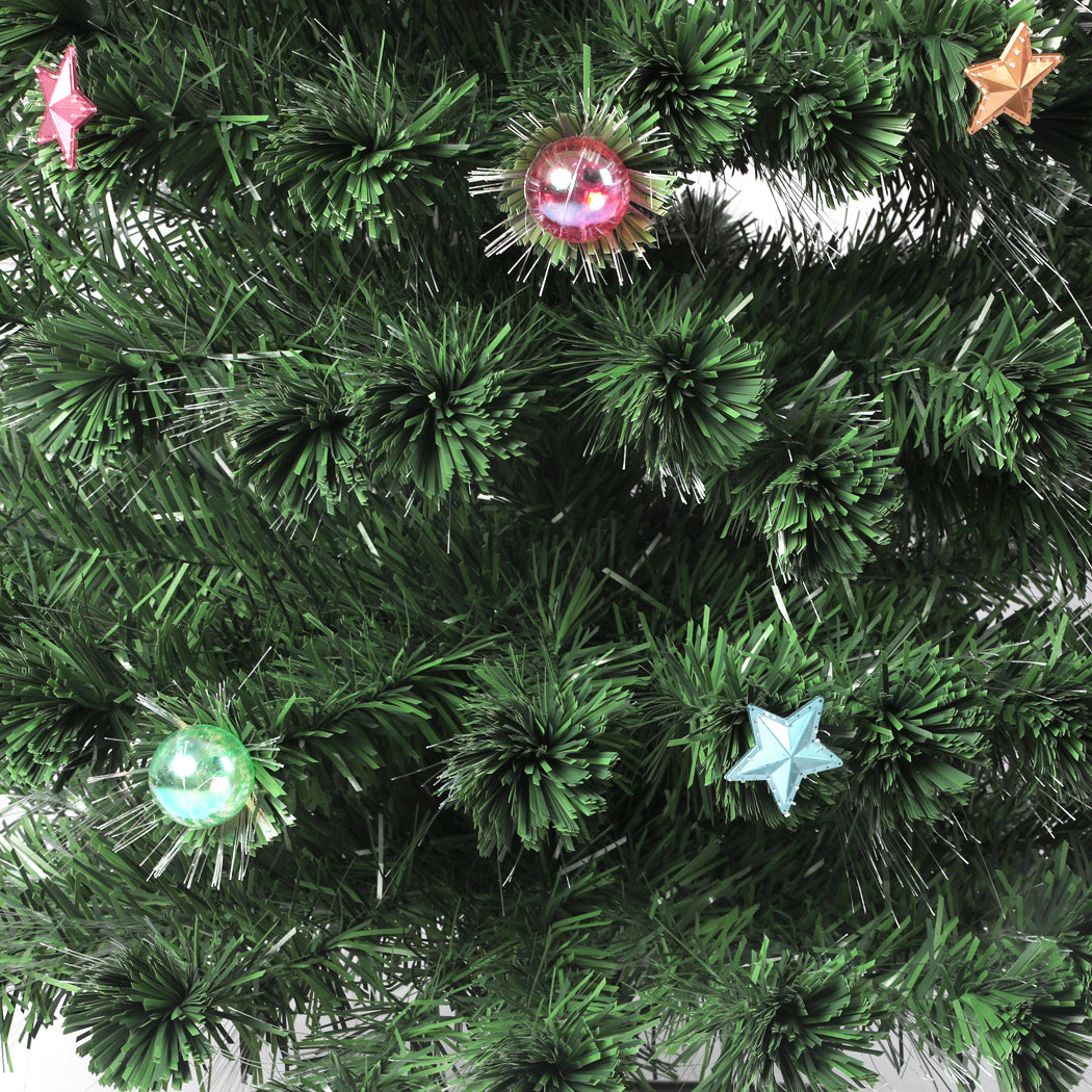 SANTACO Christmas Tree 1.8M 6Ft Xmas Decorations Fibre Optic Multicolour Lights - Christmas Outlet Online