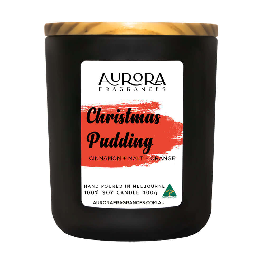 Aurora Christmas Pudding Scented Soy Candle Australian Made 300g 2 Pack - Christmas Outlet Online
