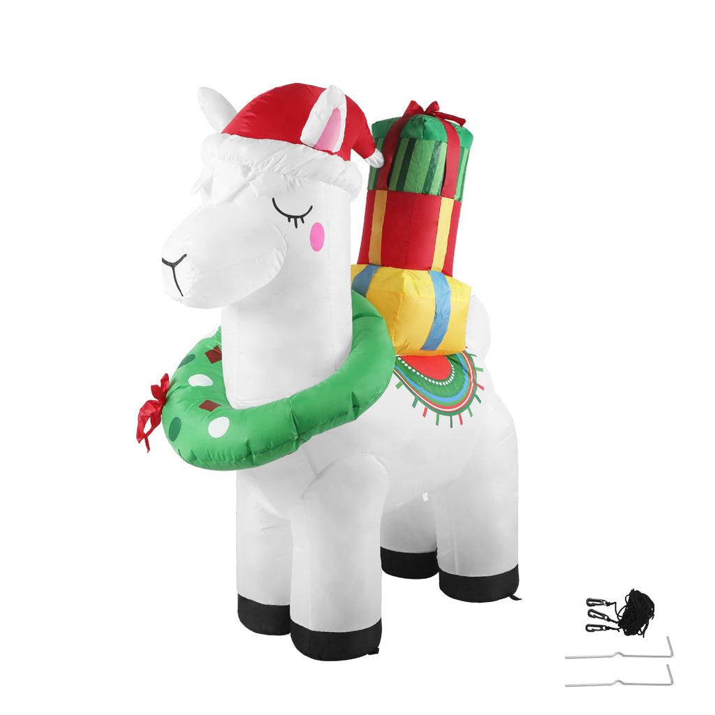 Santaco Inflatable Christmas Decor Christmas Llama 1.5M LED Lights Xmas Party - Christmas Outlet Online