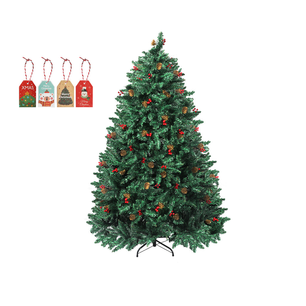 Santaco Christmas Tree 1.8M 6Ft Pinecone Decorated Xmas Home Garden Decorations - Christmas Outlet Online