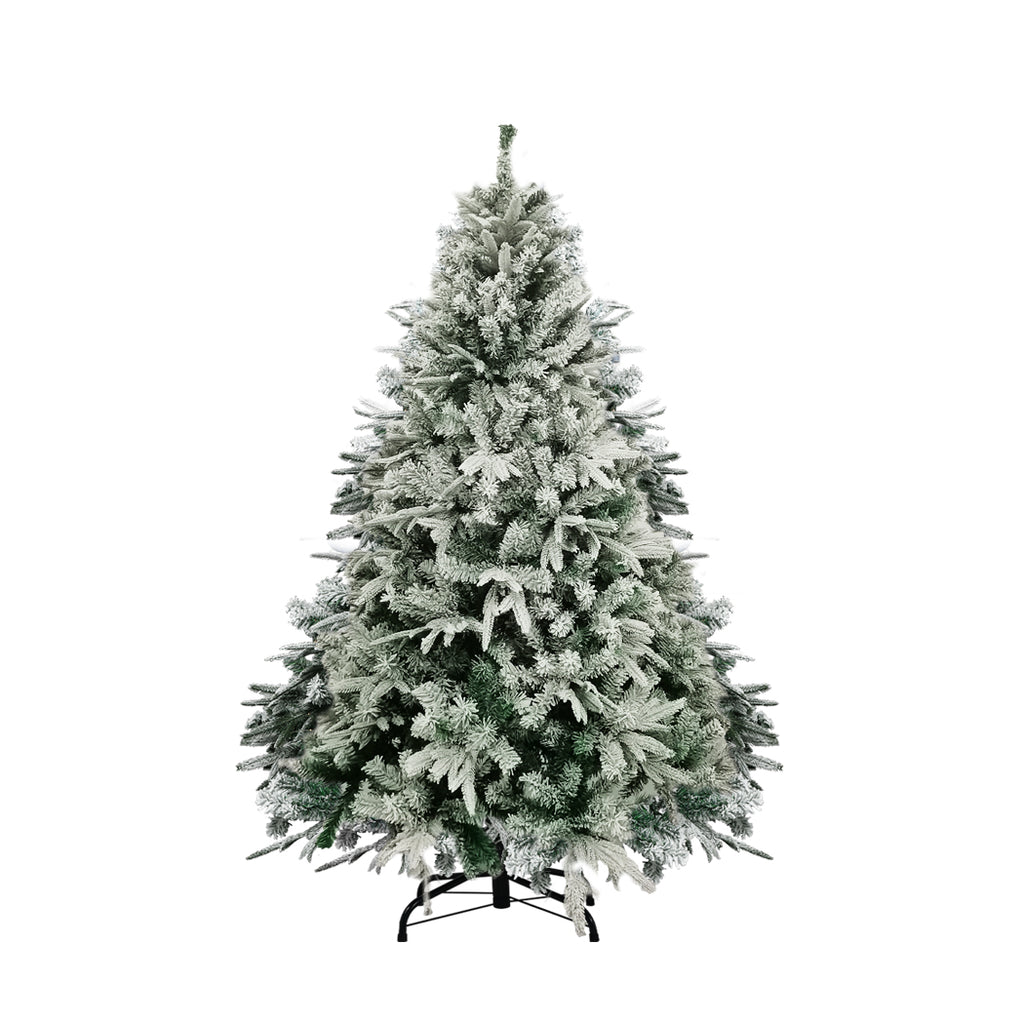 Santaco Christmas Tree 2.1M 7Ft Fairy Lights Snow Flocked Xmas Ornaments Decor - Christmas Outlet Online
