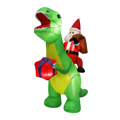 Santaco Christmas Inflatables Outdoor Santa Claus Riding Dinosaur Lights D�cor-1942353655252520968