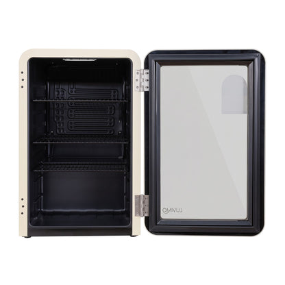 LUVIMO 70L Bar Fridge Mini Refrigerator Glass Door Aesthetics Cooler