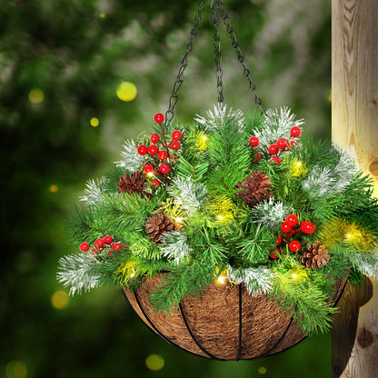 Santaco Christmas Hanging Basket Ornaments 30CM-1942353776937668614