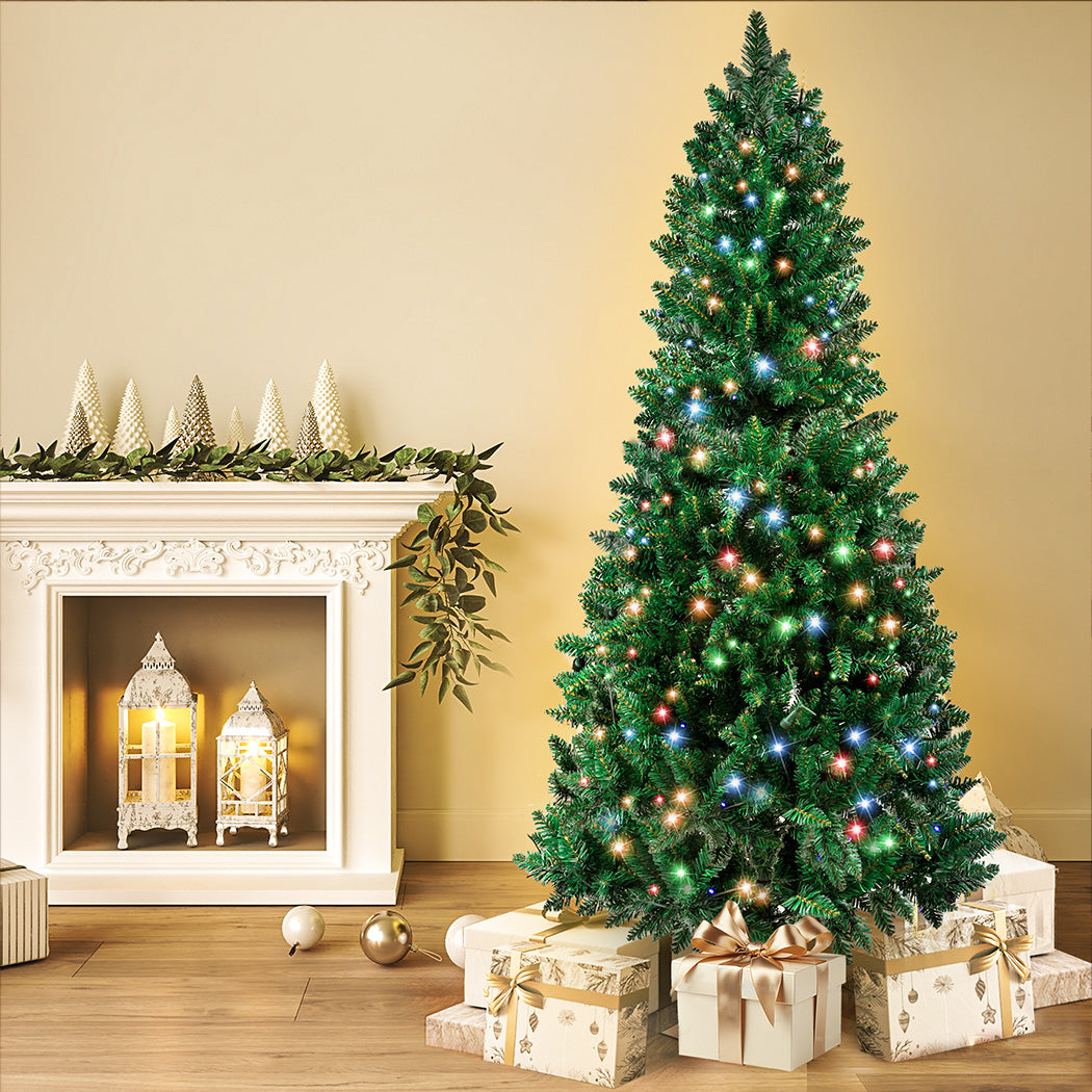 SANTACO Prelit Slim Pencil Christmas Tree 2.1M-1942353634406830087