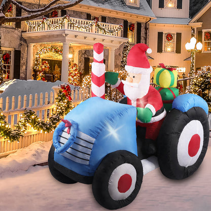 Santaco Inflatable Christmas Decor Tractor-1942353246072999943