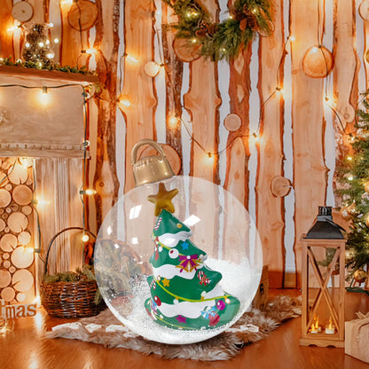 Inflatable Christmas Ornaments PVC Ball, 24 Inch Large Christmas Inflatables Decorations Outdoor Ball Inflatable Ornaments for Outdoor Holiday Home Yard