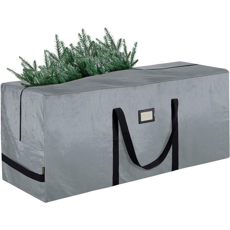 2-Pack Christmas Tree Storage Bag, Heavy Duty Extra Large Artificial Christmas Tree Bag with Reinforced Handles and Dual Zippers Wide Opening-165x38x76cm